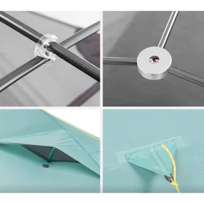 Двухместная палатка Naturehike Shared 2 светло-зеленая NH20ZP091. - 3 - Robinzon.ua