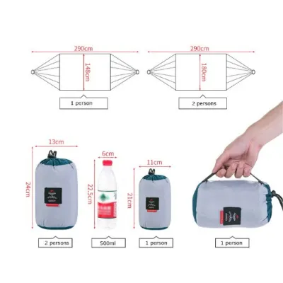 Двомісний гамак Naturehike сірий NH17D012-B - 2 - Robinzon.ua