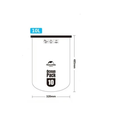 Водонепроникний мішок з ремінцем Naturehike 10 л салатовий FS15M010-J - 6 - Robinzon.ua