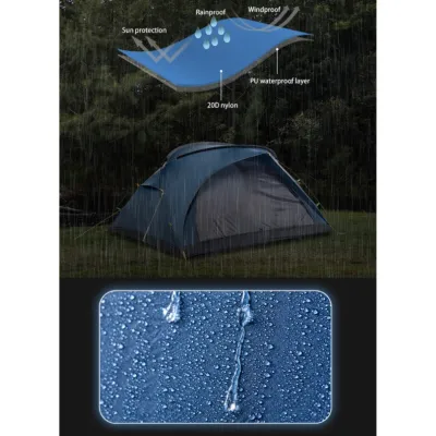 Двомісний намет Naturehike Bear-UL 2 синій NH20ZP108 - 5 - Robinzon.ua