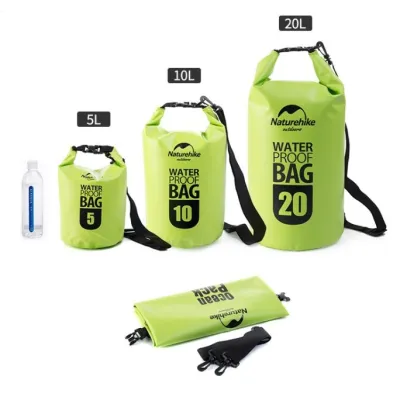 Водонепроникний мішок з ремінцем Naturehike 20 л салатовий FS15M020-J - 3 - Robinzon.ua