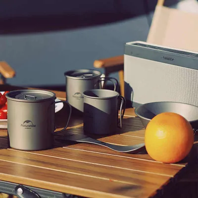 Титанова кружка з кришкою Naturehike 600 мл NH20CJ005 - 2 - Robinzon.ua