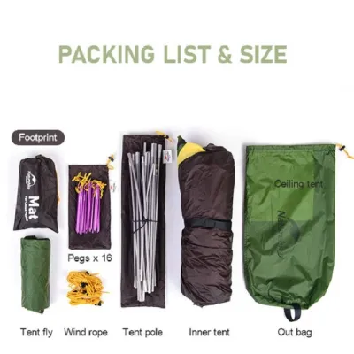 Двухместная палатка Naturehike Cloud Peak зеленая NH19K240-Y. - 6 - Robinzon.ua