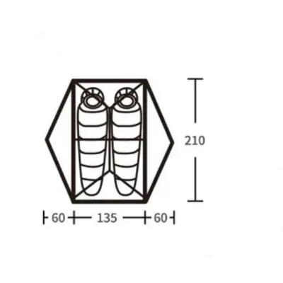 Двомісний намет Naturehike Mongar 2 210 Т полієстер зелений NH17T007-M - 2 - Robinzon.ua