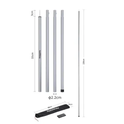 Комплект&nbsp;стійок для тенту 2 шт х 2,2 м Naturehike NH20PJ043 - 3 - Robinzon.ua