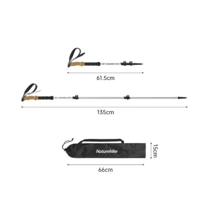 Трекінгові палиці Naturehike білі CNH22DS002, (ціна за пару) - 3 - Robinzon.ua
