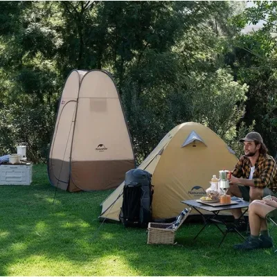 Мобільний кемпінговий (санітарний) намет Naturehike коричневийNH17Z002-P - 6 - Robinzon.ua