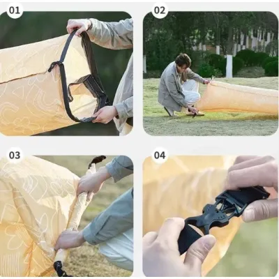 Ламзак-надувний диван Naturehike бежевий з принтом CNH22DZ022 - 4 - Robinzon.ua