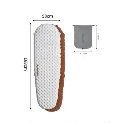 Надувний килимок Naturehike R Value: 5,8  розмір: 183 х 58 х 8 см світло-сірий CNH22DZ016 - 2 - Robinzon.ua