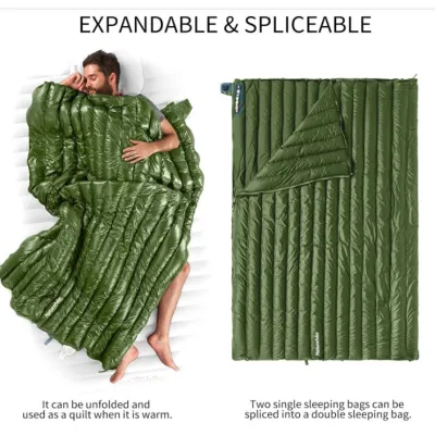 Спальник ультралегкий пуховий Naturehike CW295 upgrade зелений CNK2300SD013 - 3 - Robinzon.ua