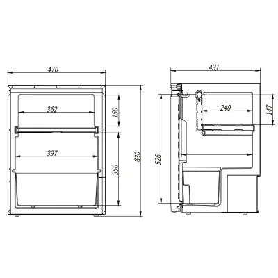 Компресорний автохолодильник Alpicool CR65X (65 літрів). Охолодження до -20℃, живлення 12, 24 вольт - 3 - Robinzon.ua