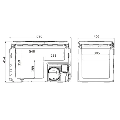 Компрессорный автохолодильник Alpicool U45E (45 литров). Охлаждение до -20 ℃. Питание 12, 24, 220 вольт - 5 - Robinzon.ua
