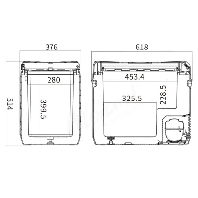 Компресорний автохолодильник Alpicool NL50 (45 літрів). До -20℃. Живлення 12, 24, 220 вольт - 3 Компресорний автохолодильник Alpicool NL50 (45 літрів). До -20℃. Живлення 12, 24, 220 вольт - 3 - Robinzon.ua