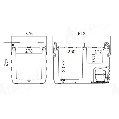 Компресорний автохолодильник Alpicool NLS45 (31 літр). Двокамерний. До -20℃, живлення 12, 24, 220 вольт - 2 Компресорний автохолодильник Alpicool NLS45 (31 літр). Двокамерний. До -20℃, живлення 12, 24, 220 вольт - 2 - Robinzon.ua