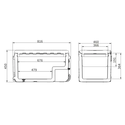 Компрессорный автохолодильник Alpicool U75 (74 литра). До -20 ℃. Питание 12, 24, 220 вольт - 3 - Robinzon.ua