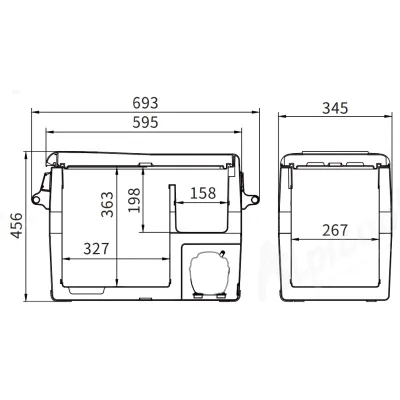 Компрессорный автохолодильник Alpicool CF45 (40 литров). До -20 ℃. Питание 12, 24, 220 вольт - 2 - Robinzon.ua