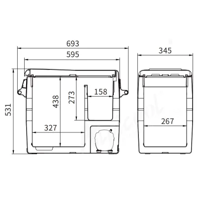 Компресорний автохолодильник Alpicool CF55 (50 літрів). До -20℃. Живлення 12, 24, 220 вольт - 6 Компресорний автохолодильник Alpicool CF55 (50 літрів). До -20℃. Живлення 12, 24, 220 вольт - 6 - Robinzon.ua