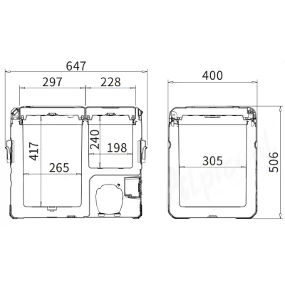 Компресорний автохолодильник Alpicool TA45 (LG Compressor). Двокамерний. До -20℃. Живлення - 12, 24, 220 вольт - 2 Компресорний автохолодильник Alpicool TA45 (LG Compressor). Двокамерний. До -20℃. Живлення - 12, 24, 220 вольт - 2 - Robinzon.ua
