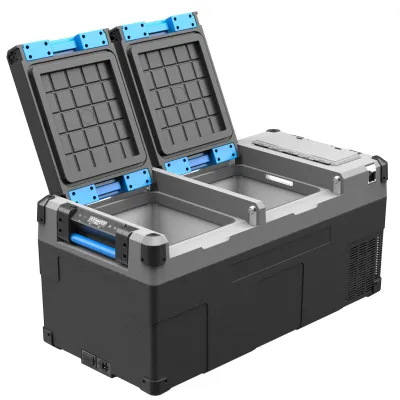 Компресорний автохолодильник Alpicool E75. Двокамерний. До -20℃, живлення 12, 24, 220 вольт. Батарея 42 А/г - 2 - Robinzon.ua