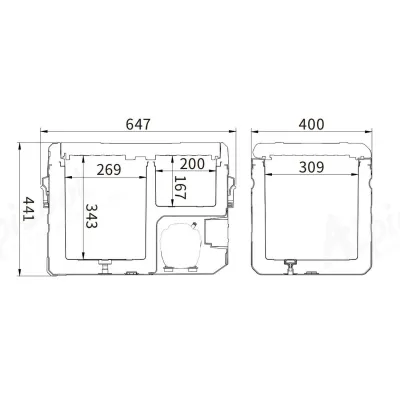 Компресорний автохолодильник Alpicool TW35 (37 літрів). Двокамерний. До -20℃. Живлення 12, 24, 220 вольт, вбудована батарея - 4 Компресорний автохолодильник Alpicool TW35 (37 літрів). Двокамерний. До -20℃. Живлення 12, 24, 220 вольт, вбудована батарея - 4 - Robinzon.ua
