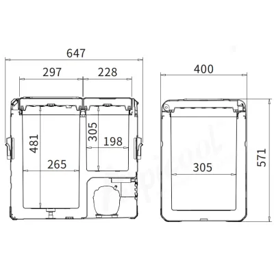 Компресорний автохолодильник Alpicool TA55 (LG Compressor) Двокамерний. До -20℃. Живлення - 12, 24, 220 вольт, Li-Ion батарея - 6 Компресорний автохолодильник Alpicool TA55 (LG Compressor) Двокамерний. До -20℃. Живлення - 12, 24, 220 вольт, Li-Ion батарея - 6 - Robinzon.ua