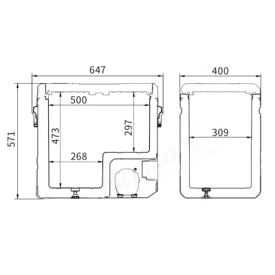 Компресорний автохолодильник Alpicool TS60 (LG Compressor). 60 літрів. До -20℃. Живлення - 12, 24, 220 вольт, Li-Ion батарея - 2 Компресорний автохолодильник Alpicool TS60 (LG Compressor). 60 літрів. До -20℃. Живлення - 12, 24, 220 вольт, Li-Ion батарея - 2 - Robinzon.ua