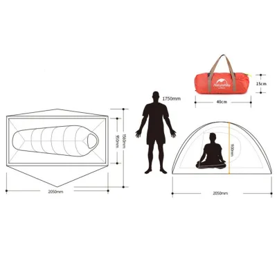 Одномісний намет Naturehike Cycling 1  (Spider)  NH18A095-D - 4 - Robinzon.ua