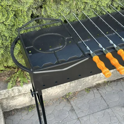 Мангал Mzavod Гектор на 12 шампуров 3мм на ножках - 3 - Robinzon.ua