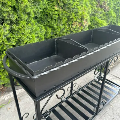 Мангал Mzavod Гефест на 20 шампуров 4мм на дровнице - 3 Мангал Mzavod Гефест на 20 шампуров 4мм на дровнице - 3 - Robinzon.ua