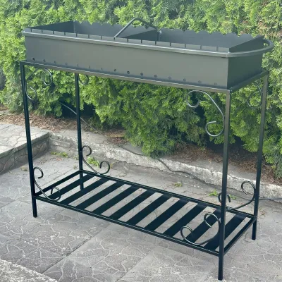 Мангал Mzavod Гефест на 15 шампуров 3мм на дровнице - 1 - Robinzon.ua