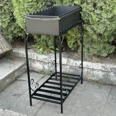 Мангал Mzavod Гефест на 9 шампуров 3мм на дровнице - 2 - Robinzon.ua