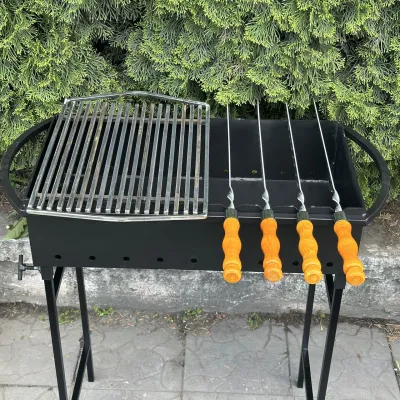 Мангал Mzavod Гектор на 9 шампуров 3мм на ножках - 4 - Robinzon.ua