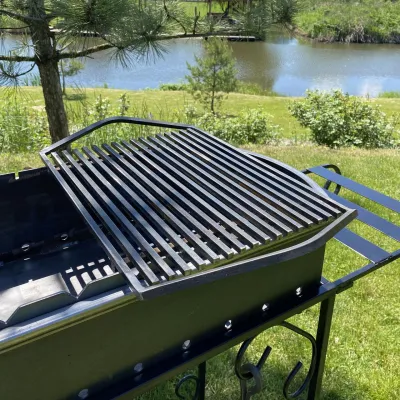 Універсальна сталева решітка-гриль Mzavod з ручками 520х320мм - 4 Універсальна сталева решітка-гриль Mzavod з ручками 520х320мм - 4 - Robinzon.ua