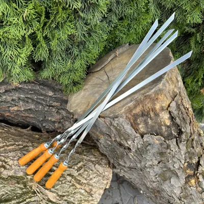 Шампур Mzavod з дерев'яною ручкою 580х10х3мм - 5 - Robinzon.ua