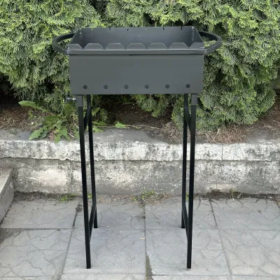 Мангал Mzavod Гектор на 6 шампуров 3мм на ножках - 1 Мангал Mzavod Гектор на 6 шампуров 3мм на ножках - 1 - Robinzon.ua