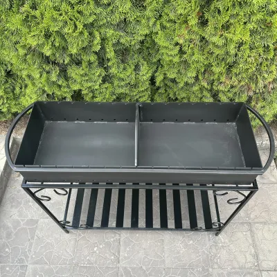 Мангал Mzavod Гефест на 15 шампурів 4мм на дровниці - 2 Мангал Mzavod Гефест на 15 шампурів 4мм на дровниці - 2 - Robinzon.ua