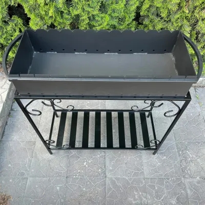 Мангал Mzavod Гефест 12 шампурів 3мм на дровниці - 2 Мангал Mzavod Гефест 12 шампурів 3мм на дровниці - 2 - Robinzon.ua