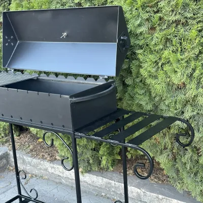 Мангал-барбекю Mzavod Гефест на 12 шампуров 4мм на дровнице - 5 - Robinzon.ua