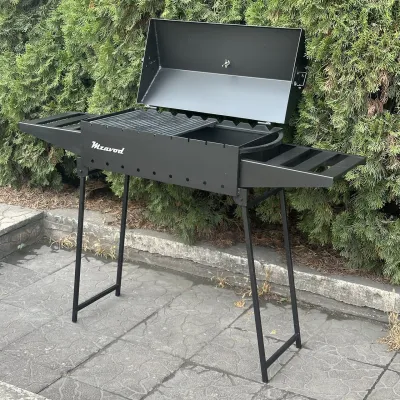 Мангал-барбекю Mzavod Икар на 9 шампуров 3мм портативный - 3 Мангал-барбекю Mzavod Икар на 9 шампуров 3мм портативный - 3 - Robinzon.ua