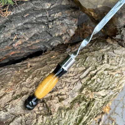 Шампур Mzavod с деревянной ручкой 630х12х3мм двухцветный - 1 Шампур Mzavod с деревянной ручкой 630х12х3мм двухцветный - 1 - Robinzon.ua