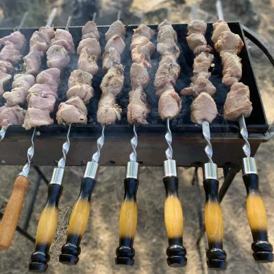 Шампур Mzavod с деревянной ручкой 630х12х3мм двухцветный - 5 Шампур Mzavod с деревянной ручкой 630х12х3мм двухцветный - 5 - Robinzon.ua