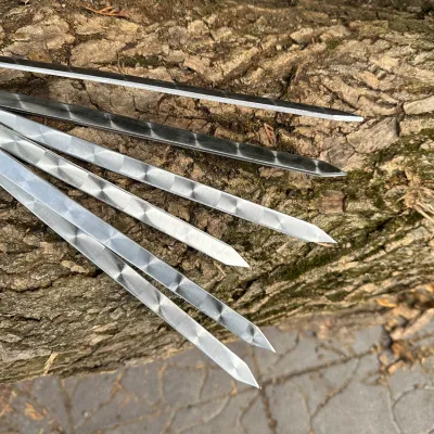 Шампур Mzavod з дерев'яною ручкою 630х12х3мм чорний - 5 Шампур Mzavod з дерев'яною ручкою 630х12х3мм чорний - 5 - Robinzon.ua