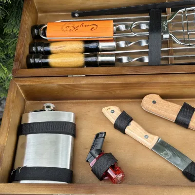 Подарунковий набір Mzavod Майстер BBQ темний - 3 Подарунковий набір Mzavod Майстер BBQ темний - 3 - Robinzon.ua