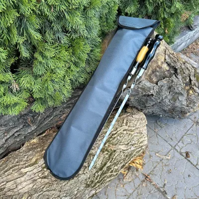 Чохол-сумка Mzavod із клапаном на липучці на 8 шампурів сірий - 2 Чохол-сумка Mzavod із клапаном на липучці на 8 шампурів сірий - 2 - Robinzon.ua