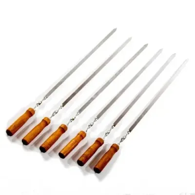 Набір шампурів Mzavod з дерев'яною ручкою 580х10х2мм 6шт в чохлі - 1 Набір шампурів Mzavod з дерев'яною ручкою 580х10х2мм 6шт в чохлі - 1 - Robinzon.ua