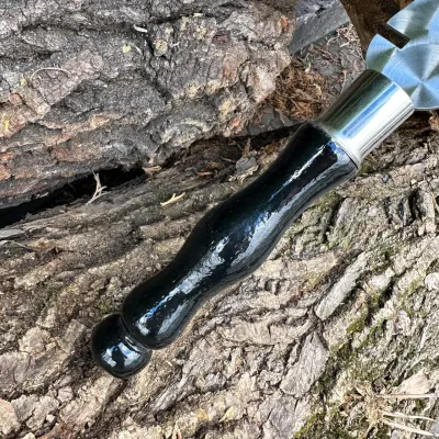 Вилка Mzavod з дерев'яною ручкою для зняття м'яса 280х2мм чорна - 1 Вилка Mzavod з дерев'яною ручкою для зняття м'яса 280х2мм чорна - 1 - Robinzon.ua