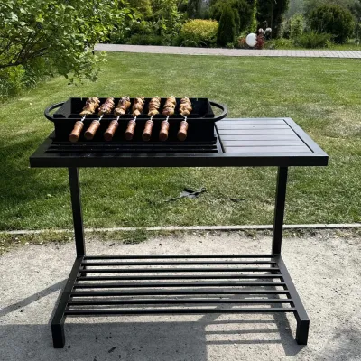 Мангал Mzavod Локі на 9 шампурів 4мм в стилі LOFT - 2 - Robinzon.ua