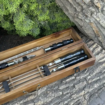 Подарунковий набір Mzavod ШашлиКейс темний - 1 Подарунковий набір Mzavod ШашлиКейс темний - 1 - Robinzon.ua