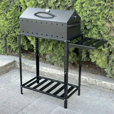 Мангал-барбекю Mzavod Прометей на 9 шампурів 4мм на дровниці - 1 Мангал-барбекю Mzavod Прометей на 9 шампурів 4мм на дровниці - 1 - Robinzon.ua