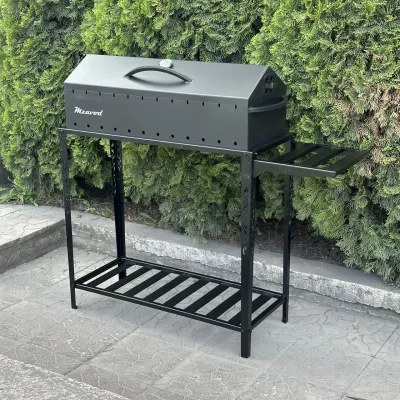 Мангал-барбекю Mzavod Прометей на 12 шампуров 4мм на дровнице - 2 Мангал-барбекю Mzavod Прометей на 12 шампуров 4мм на дровнице - 2 - Robinzon.ua